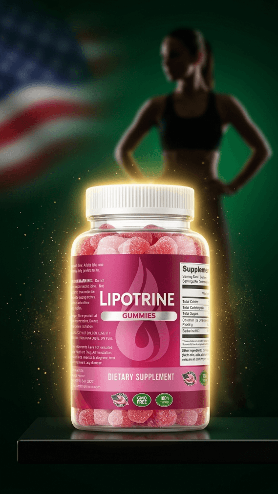 LipoTrine Triple G gummies bottle natural weight loss supplement
